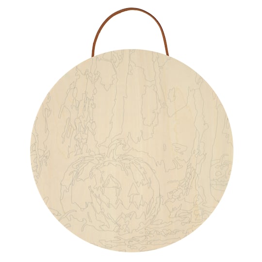8" Jack-o'-Lantern Paint-by-Number Plywood Surface Kit by Artist's Loft®